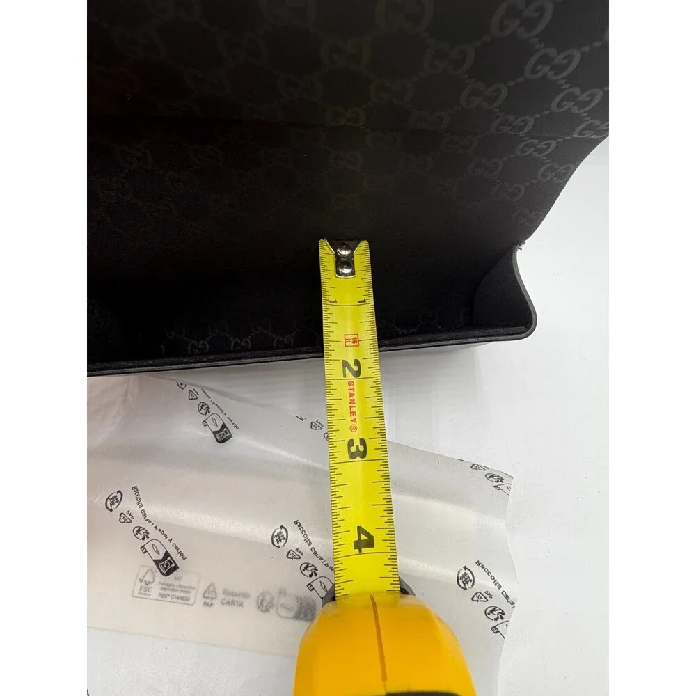 Gucci Eyeglasses Sunglasses Case Box w/ Cloth Authentic Black EUC Set New